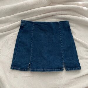 denim jean skirt with shorts underneath